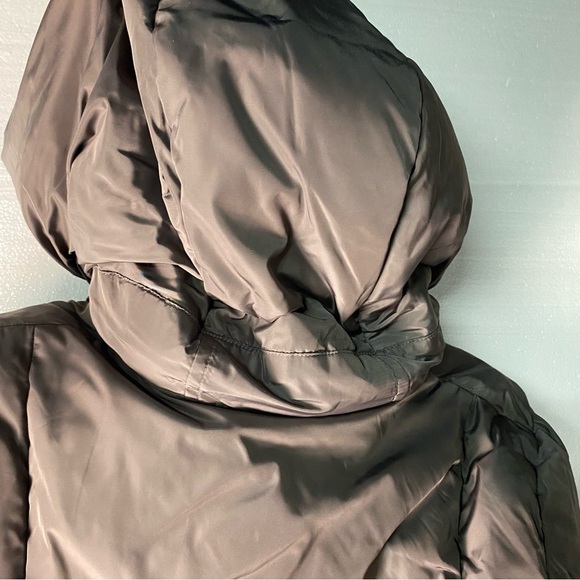 Cole Haan Puffer Coat M Signature Taffeta Down Quilted Oversize Hooded Front Zip - Picture 12 of 12
